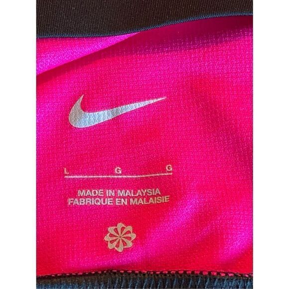 Nike Women's LARGE PINK  Logo Scoop Neck Bikini Top - Picture 9 of 10